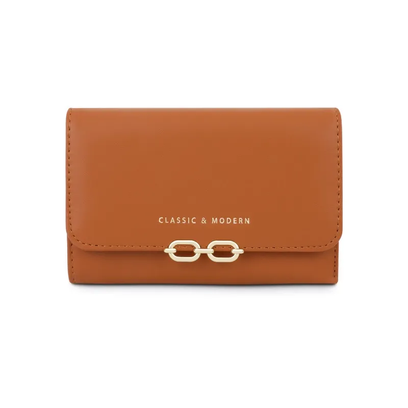 Bedste mærkede kvindes ultratynde trefoldede kortholderpung