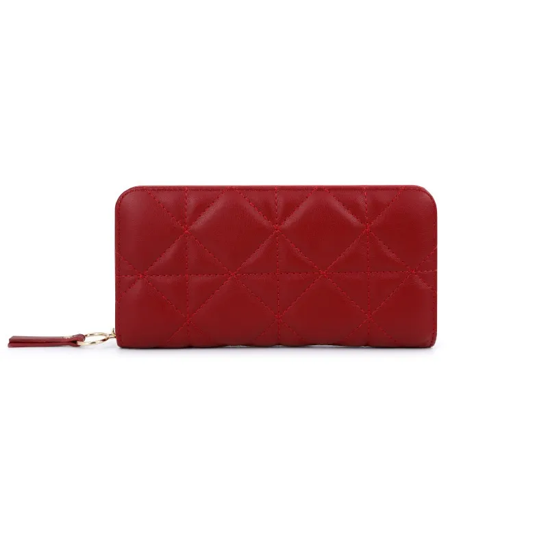 High End Læder Visitkort Penge Clip tegnebog med lynlås