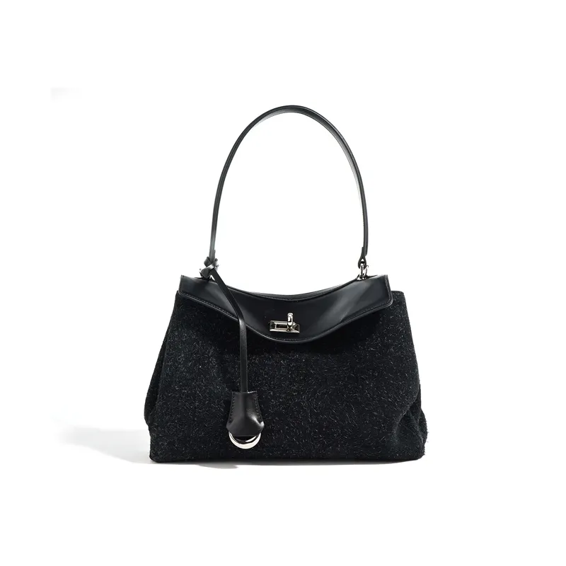 Stor ruskindslæder arbejdstaske Tote Bag Dame