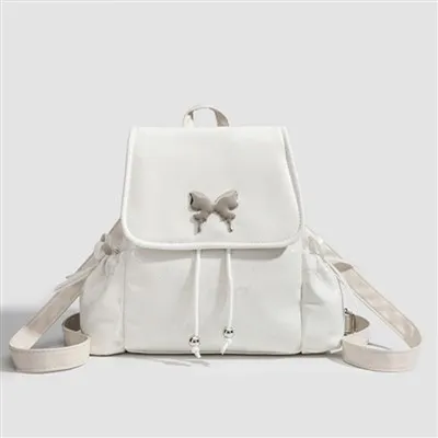 Trendy Weekender hvide læderrygsække til kvinder